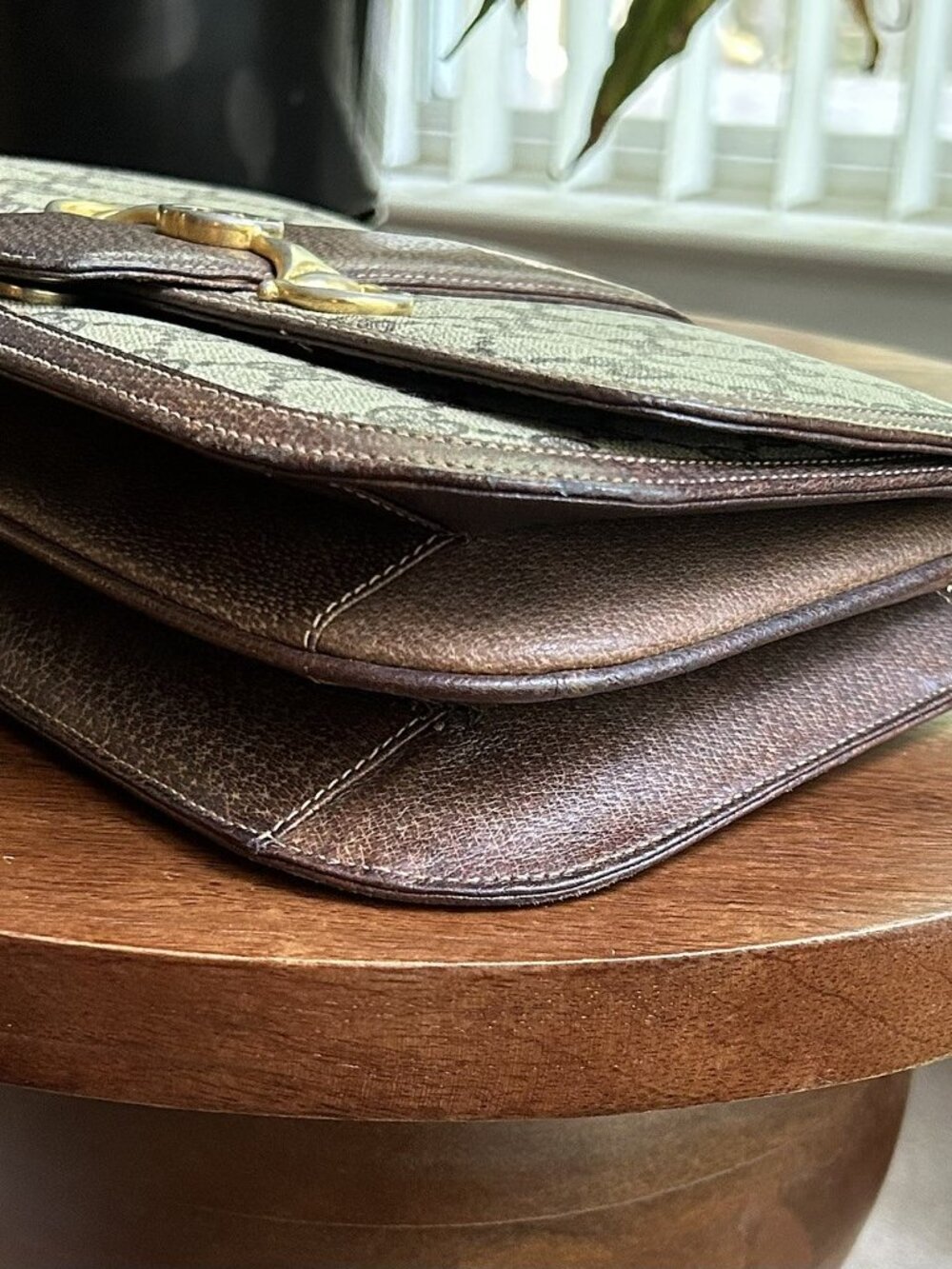 GUCCI GG Horsebit Clutch Shoulder Bag, Brown - Picture 11 of 13